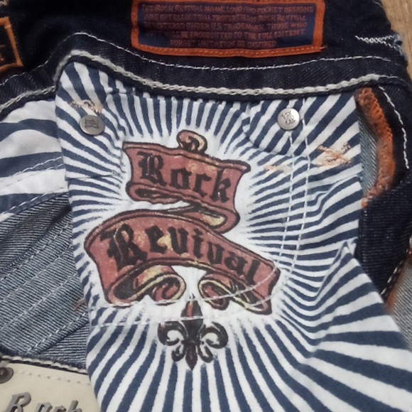 Rock Revival Women's 26 Straight Heather Embellished Shimmer NWT - Picture 8 of 12